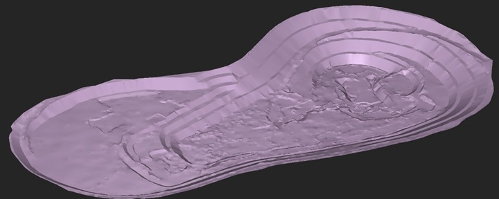 Карьер изолинии прорисованные